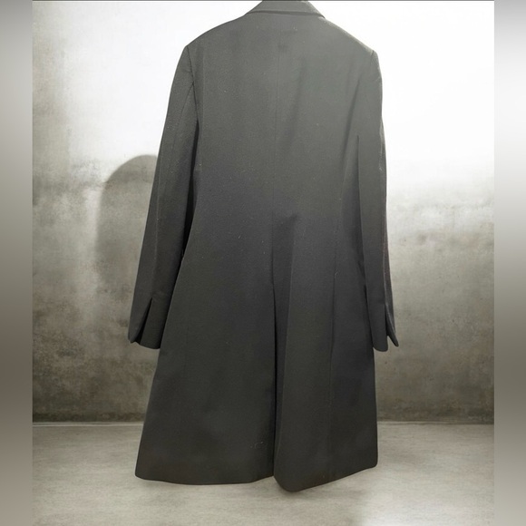 Loro Piana Size 44 Elegant Black Long Coat - Picture 3 of 4